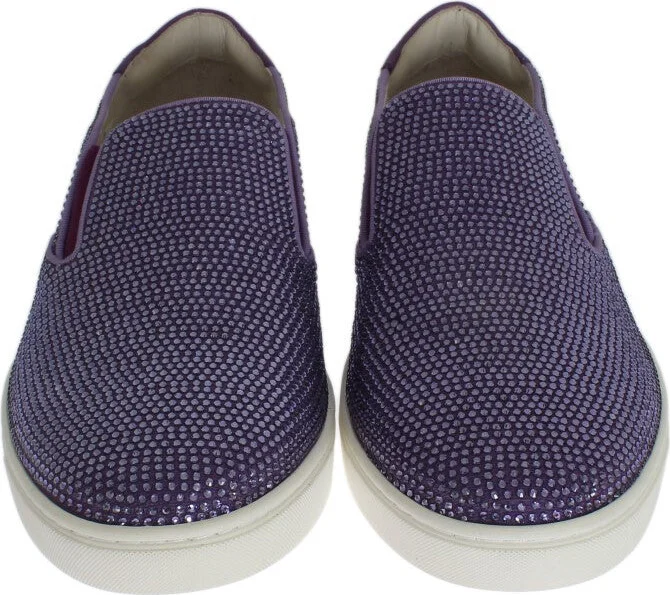 Purple Strass Canvas Logo Men's Sneakers - Image 6