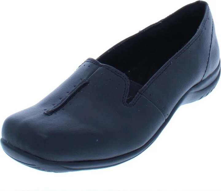 Purpose Womens Faux Leather Square Toe Loafers