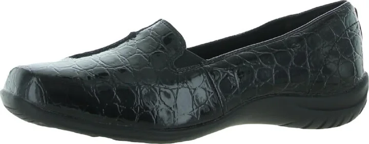 Purpose Womens Patent Crocodile Print Fashion Loafers