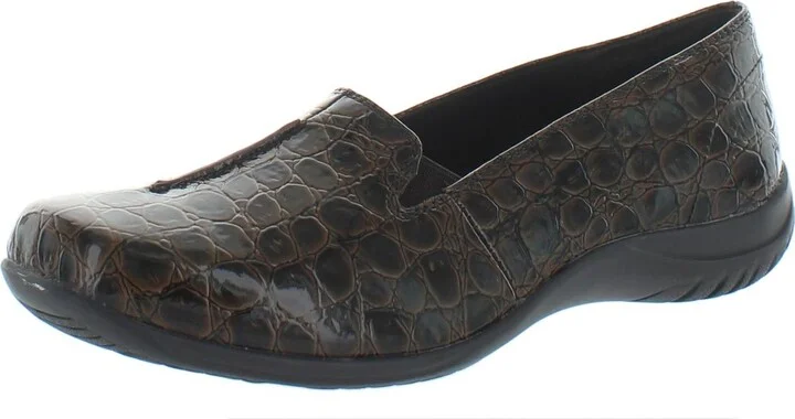 Purpose Womens Patent Embossed Loafers