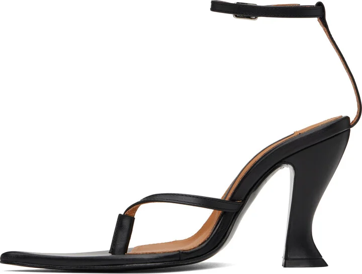 Pushbutton Black Pointy Heels - Image 3