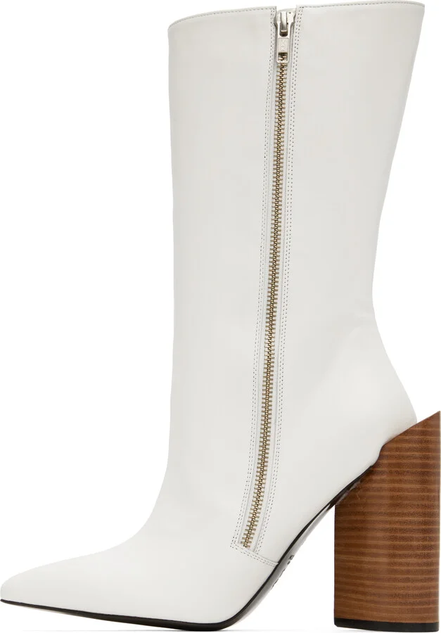 Pushbutton White Heart Boots - Image 3