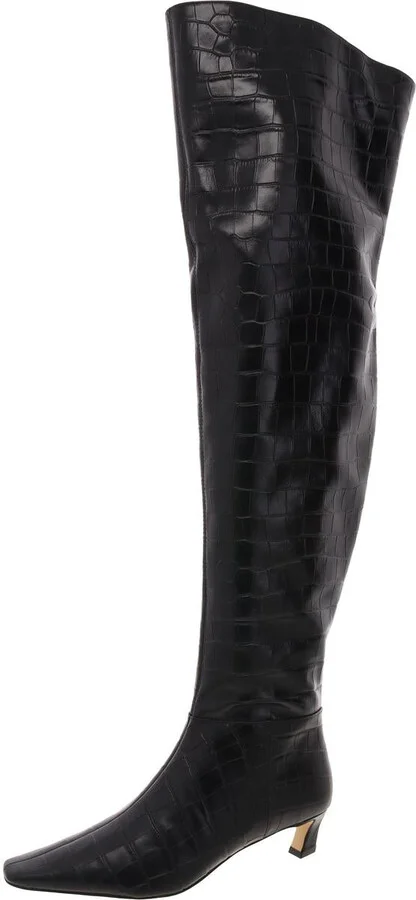 PV24E Womens Embossed Over-The-Knee Boots