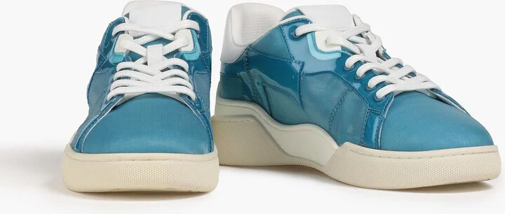 PVC and leather-trimmed mesh sneakers - Image 2