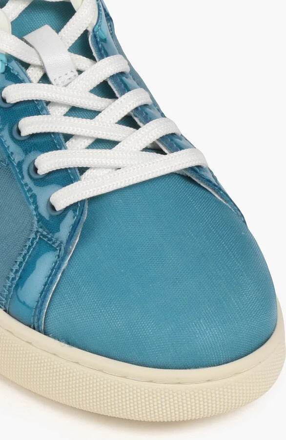 PVC and leather-trimmed mesh sneakers - Image 4