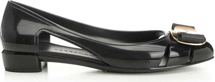 Pvc Ballerina Scarpe Basse Black