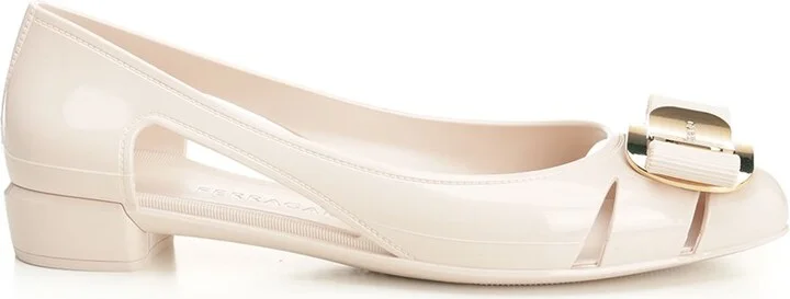 Pvc Ballerina Scarpe Basse Rose