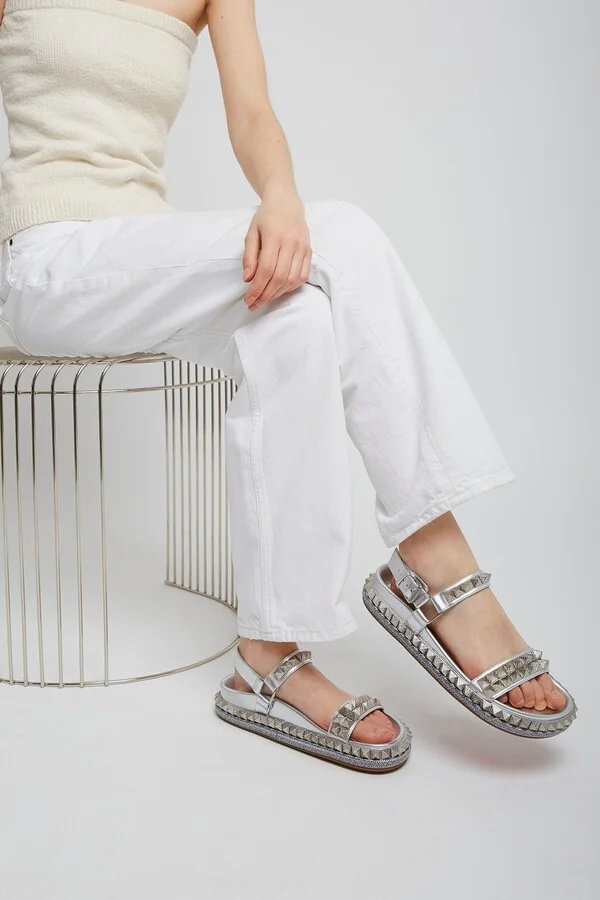 Pyrabizz silver flat sandals - Image 6