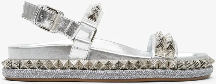 Pyrabizz silver flat sandals