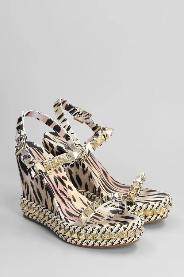Pyraclou 110 Sandals In Rose-pink Silk - Image 2