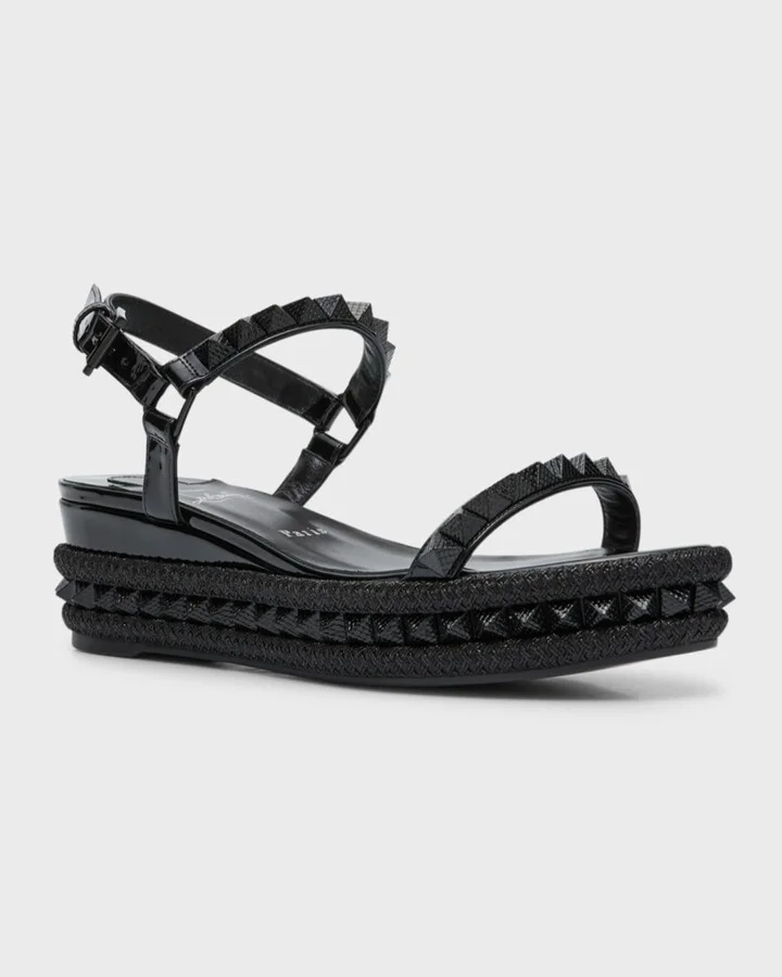 Pyraclou Patent Spike Wedge Sandals - Image 2