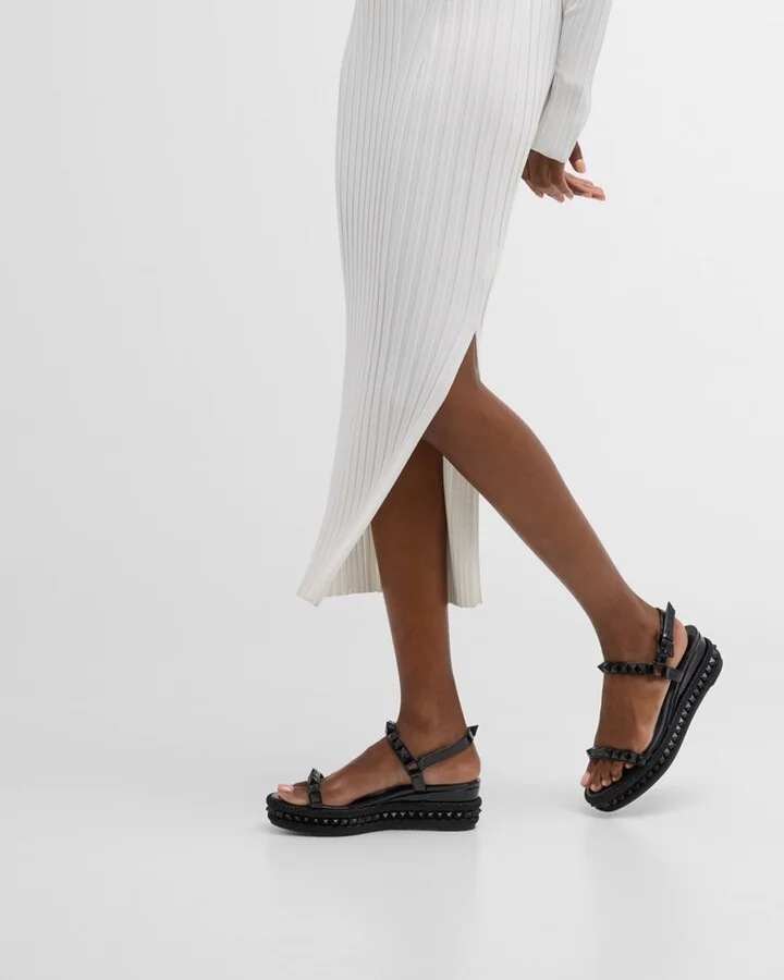 Pyraclou Patent Spike Wedge Sandals - Image 3