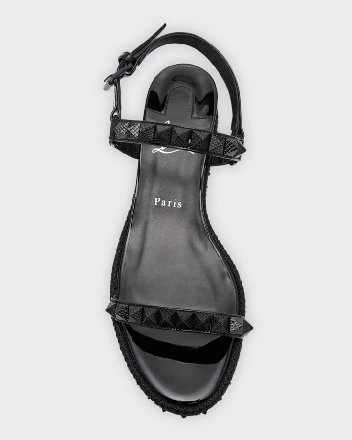 Pyraclou Patent Spike Wedge Sandals - Image 4