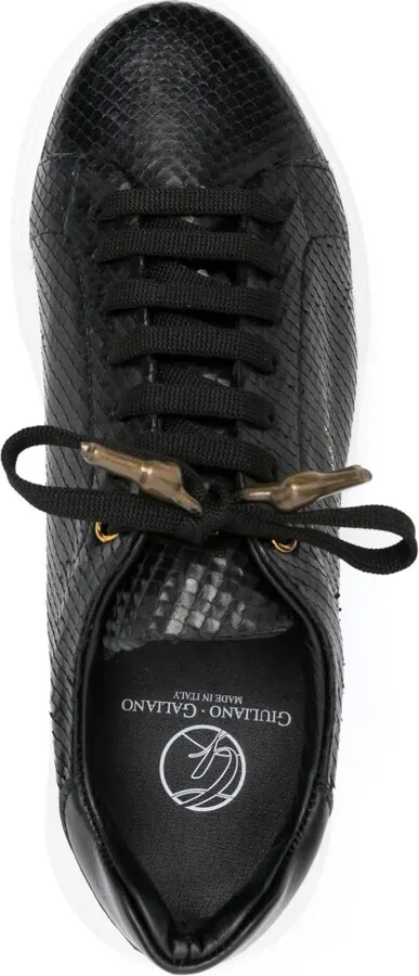 Python leather sneakers - Image 4