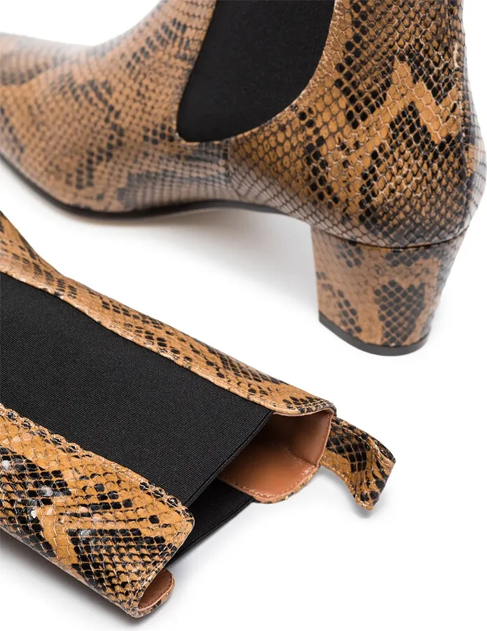 Python-Print 50mm Ankle Boots - Image 2