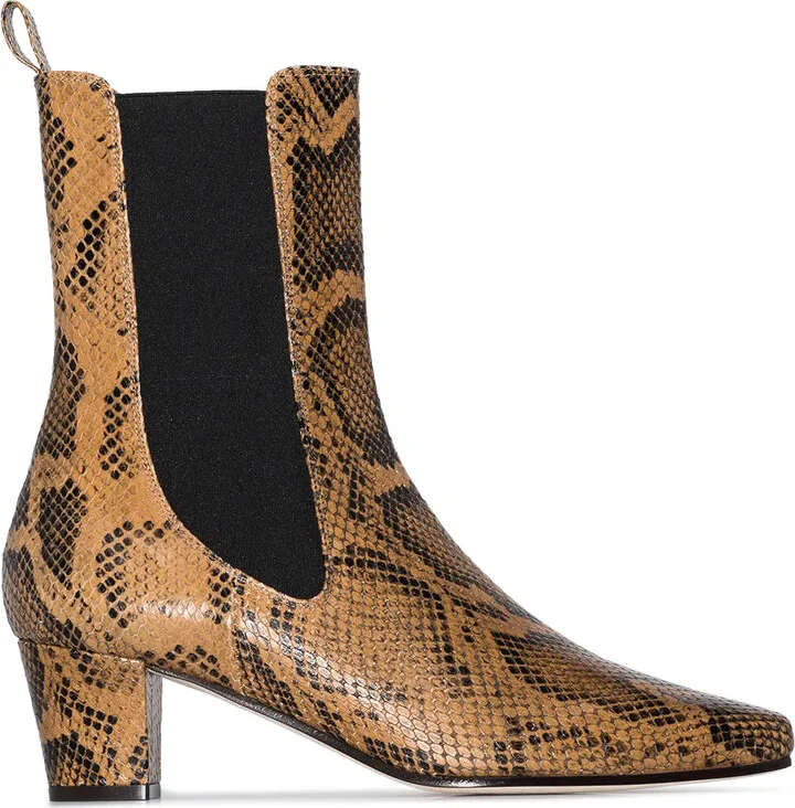 Python-Print 50mm Ankle Boots