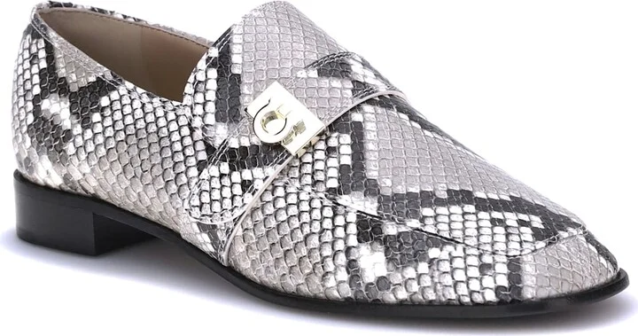Python Print Leather Loafers - Image 2