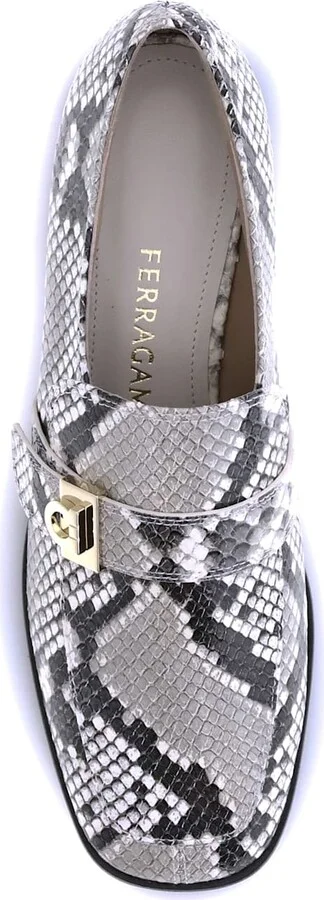 Python Print Leather Loafers - Image 4