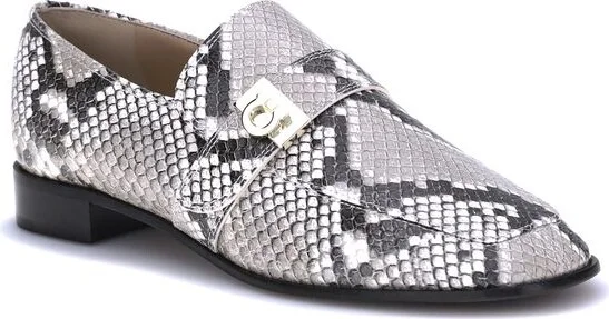 Python print leather Men's Loafers - Image 2