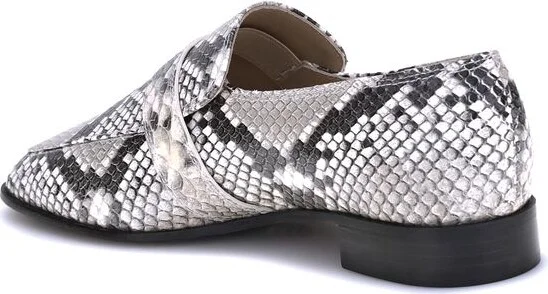 Python print leather Men's Loafers - Image 3