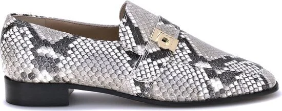 Python print leather Men's Loafers
