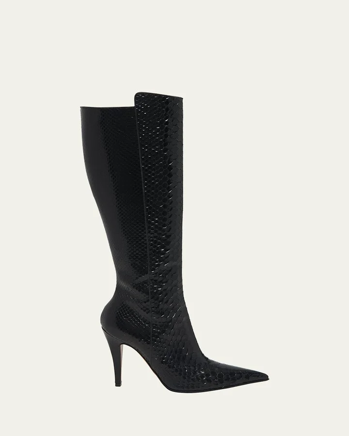 Python Stiletto Tall Boots