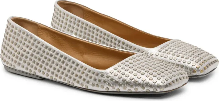 Quadrangolo Borchie Foil ballerina shoes - Image 2