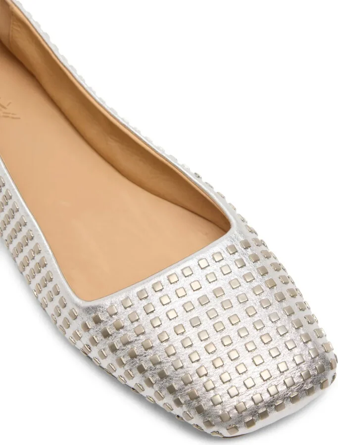 Quadrangolo Borchie Foil ballerina shoes - Image 3
