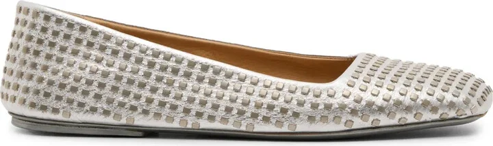 Quadrangolo Borchie Foil ballerina shoes