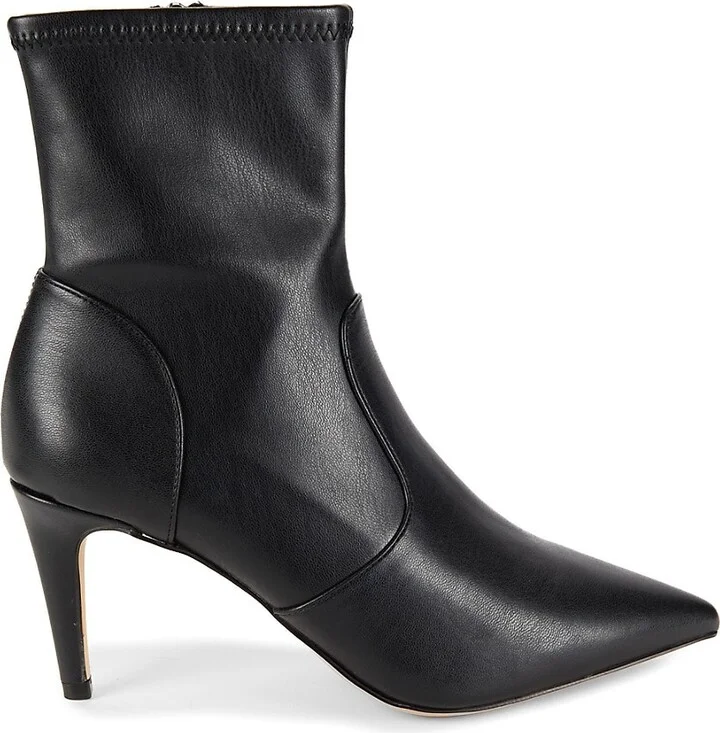 Quartz 76MM Faux Leather Stiletto Boots