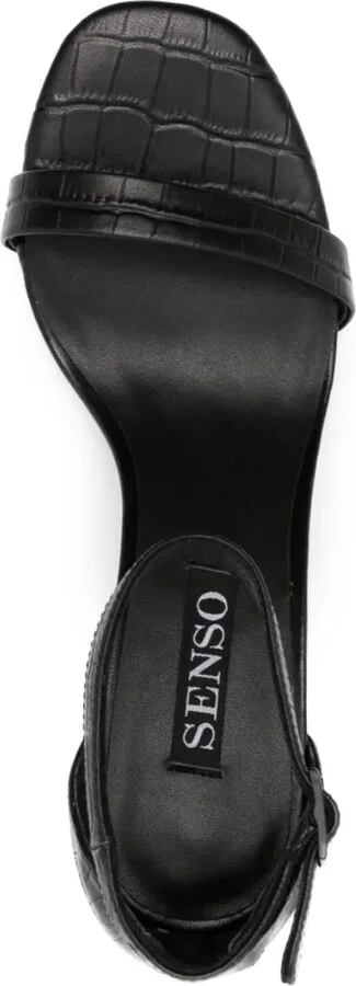Quelle III crocodile-effect leather sandals - Image 4