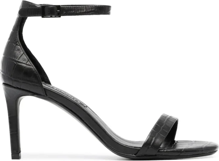 Quelle III crocodile-effect leather sandals