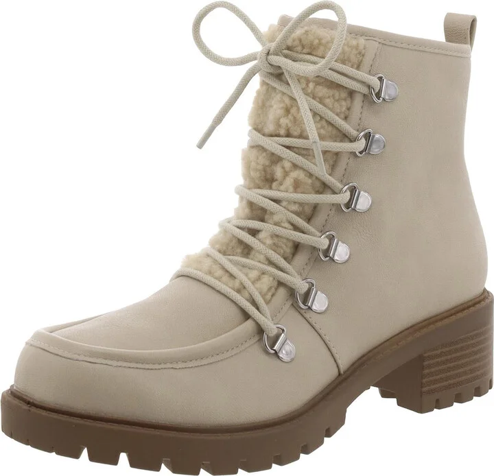 Quiinn Womens Lace Up Round Toe Booties