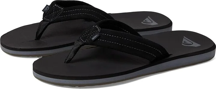 Quiksilver Carver Suede Core Men's Sandals Black 1 : 6 D - Medium, Leather