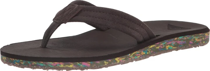Quiksilver Men's Carver Suede Recycled 3 Point Flip Flop Athletic Sandal