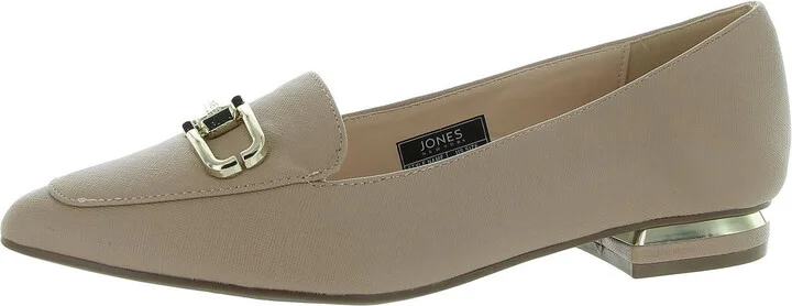 Quilsee Womens Faux Leather Embellished Loafers