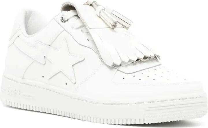 Quilt Tassel Leather Sneakers - Image 2
