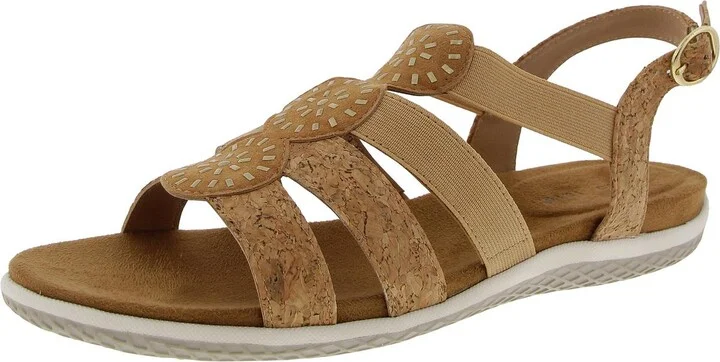 Quilt Womens Slingback Embellished Strappy Sandals