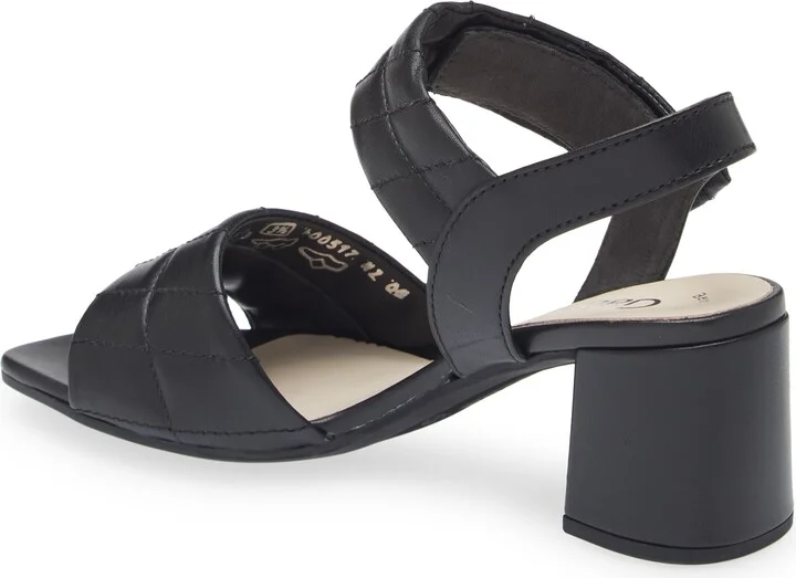 Quilted block Heel Sandal - Image 2