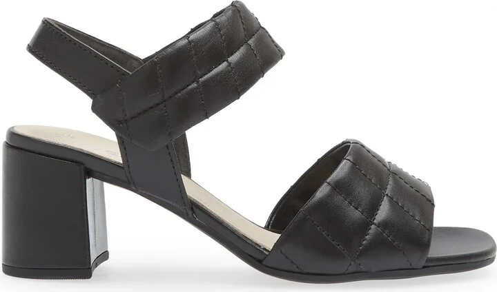 Quilted block Heel Sandal - Image 3
