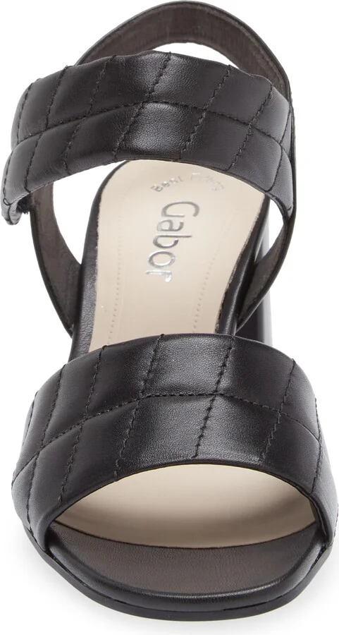Quilted block Heel Sandal - Image 4
