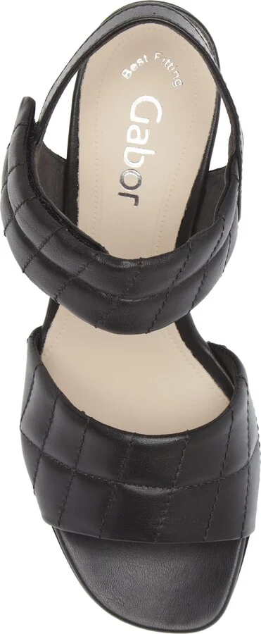 Quilted block Heel Sandal - Image 5