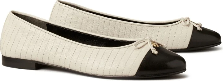 Quilted Cap Toe Ballet Flat