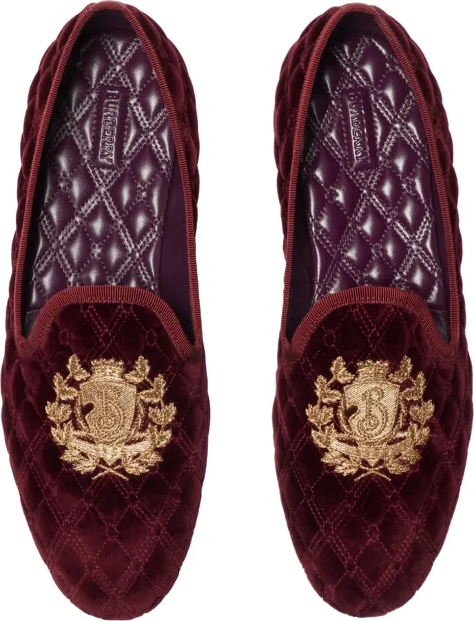 Quilted Crest-Embellished Loafers - Image 3