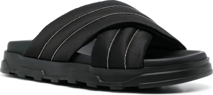 Quilted Crossover-Strap Slides - Image 2