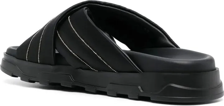 Quilted Crossover-Strap Slides - Image 3