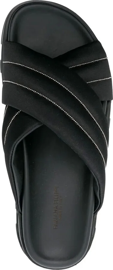 Quilted Crossover-Strap Slides - Image 4