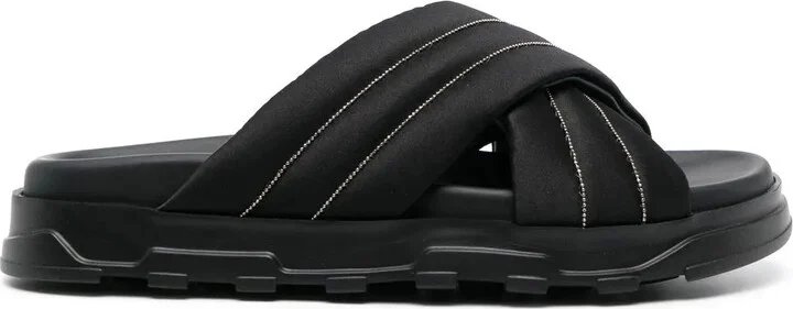 Quilted Crossover-Strap Slides