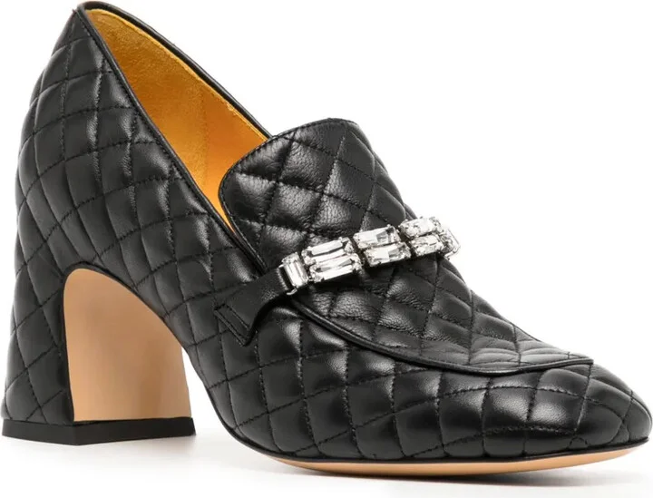 Quilted Crystal-Embellished Pumps - Image 2