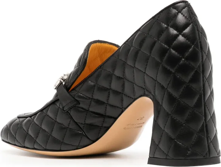 Quilted Crystal-Embellished Pumps - Image 3